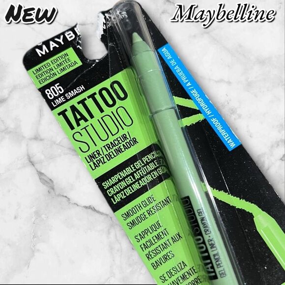 NEW Maybelline Tattoo Studio Gel Eyeliner – Lime Smash (805) – Limited Edition - Picture 4 of 4
